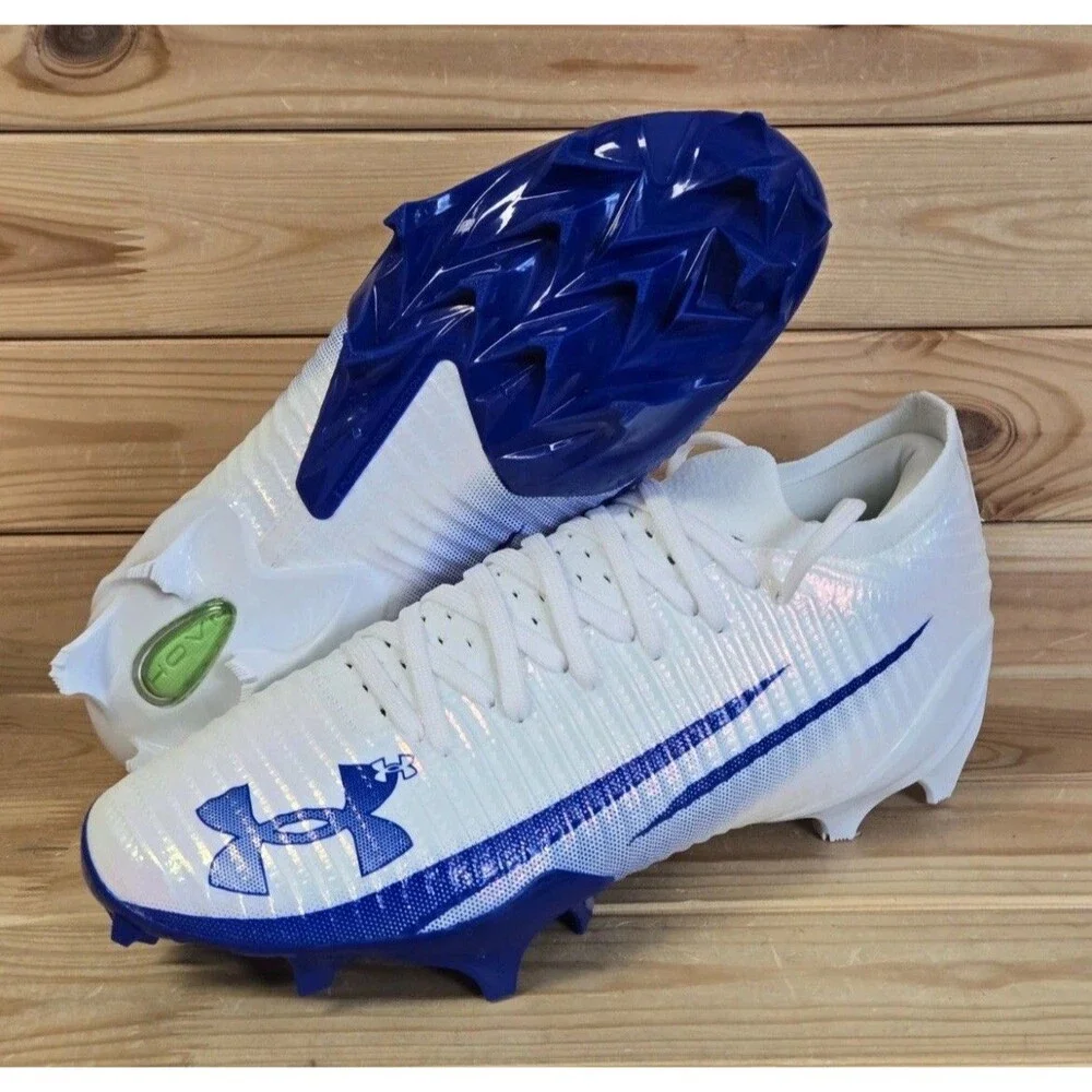 Under Armour Blur Pro White Team Royal Football/Soccee Cleats 3028220-106 Sz 11